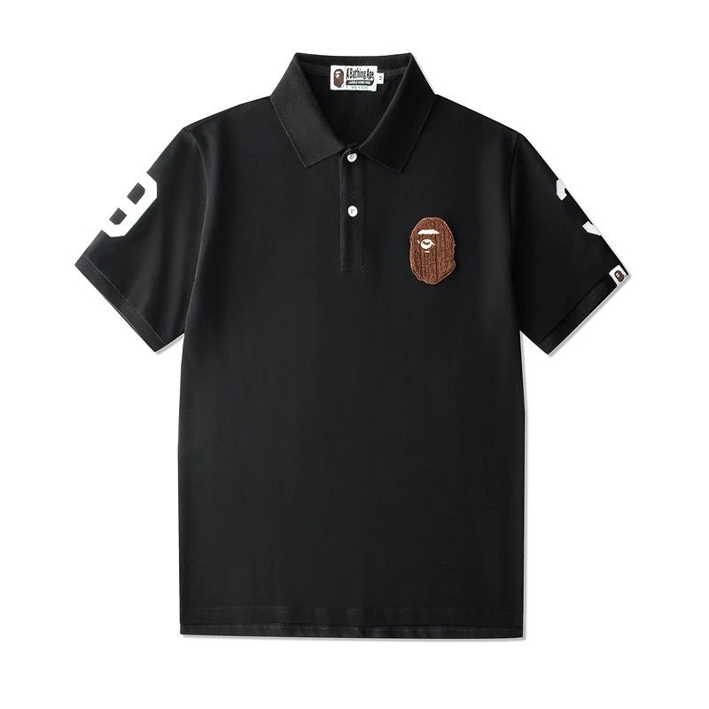 A BAPE (BAPE) ape head embroidered polo shirt - rep Bape