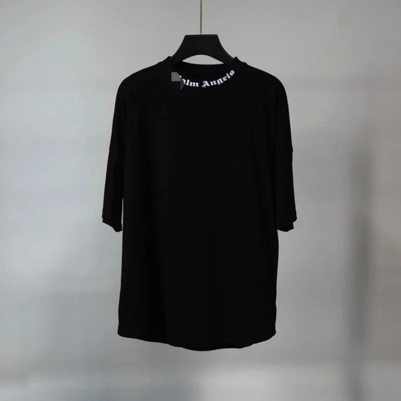 Palm Angels' Classic "Broken-Tail" Gothic Logo Short-Sleeve T-Shirt - rep Palm Angels