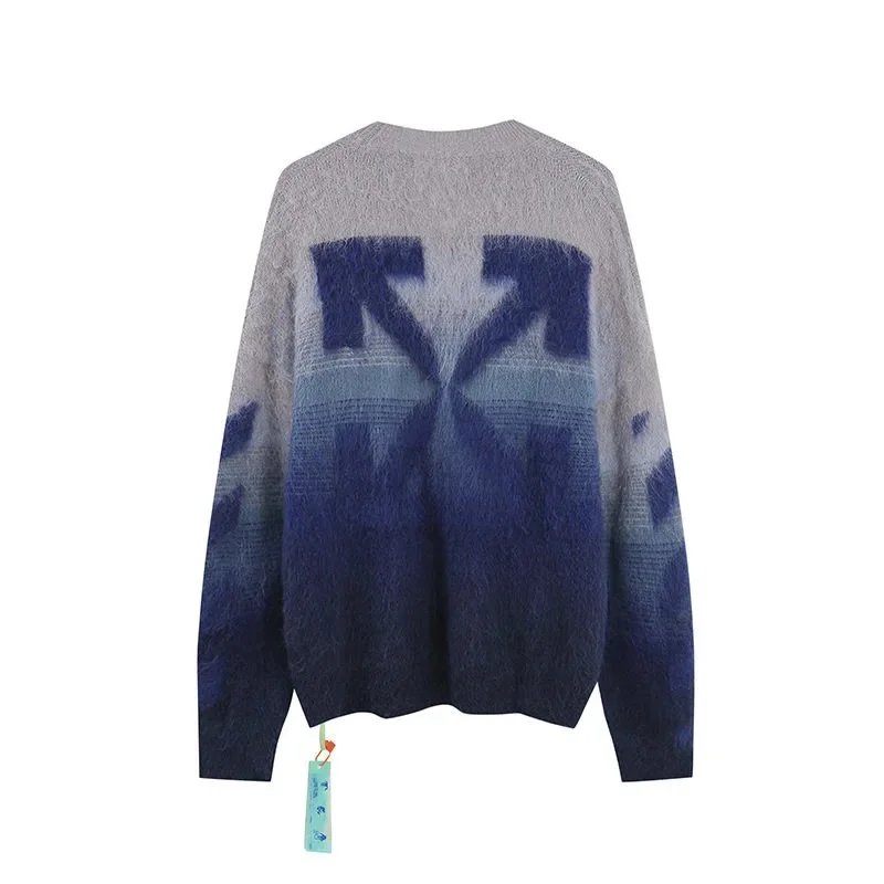 Off-White Series Gradient Arrow Mohair Sweater - rep swetry