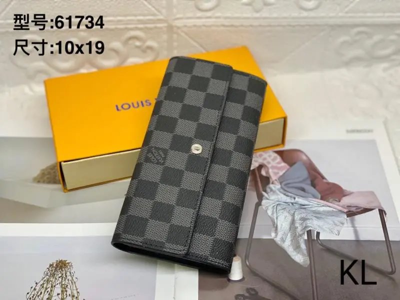Louis Vuitton (LV) Classic Long Wallet / Passport Holder - rep portfele