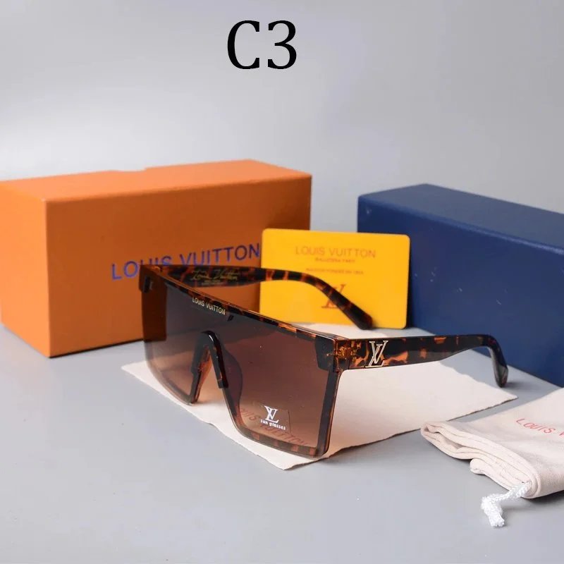 Louis Vuitton-style oversized square sunglasses - rep okulary