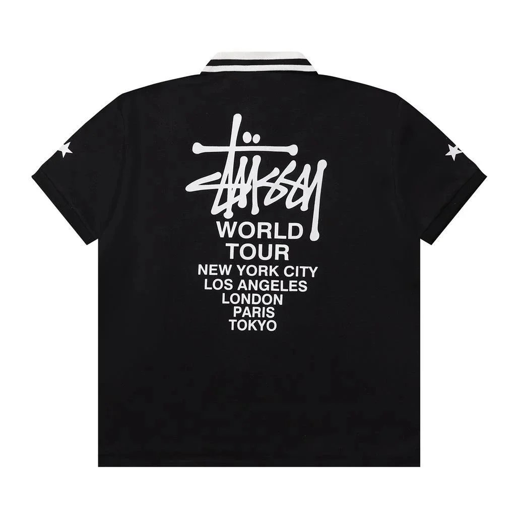 Stüssy World Tour Series Polo Shirt - rep koszulki