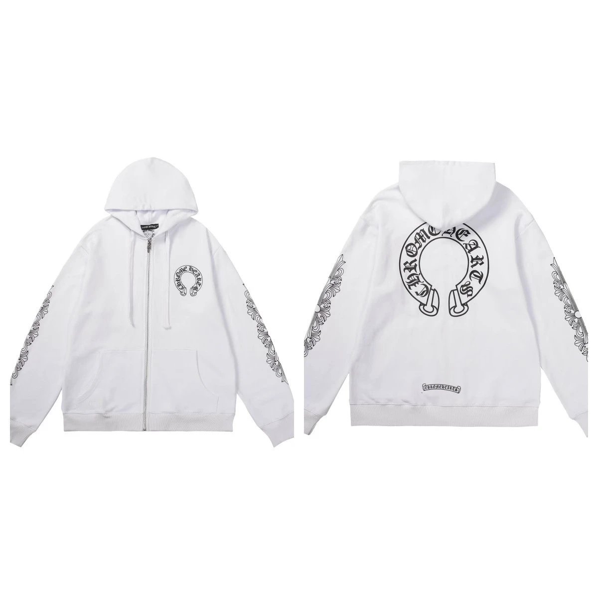 Chrome Hearts Classic Series Zip-Up Hoodie - rep bluzy z kapturem