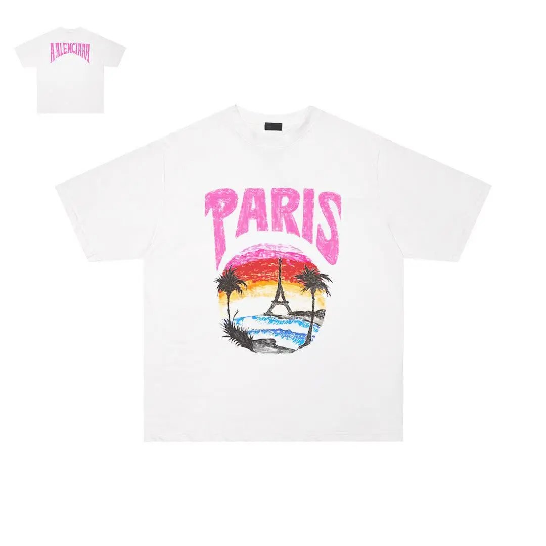 Balenciaga themed short-sleeved T-shirt - rep koszulki